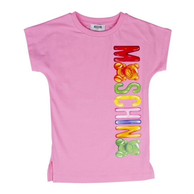 Girls Begomia Pink Gummy Bear Logo Dress