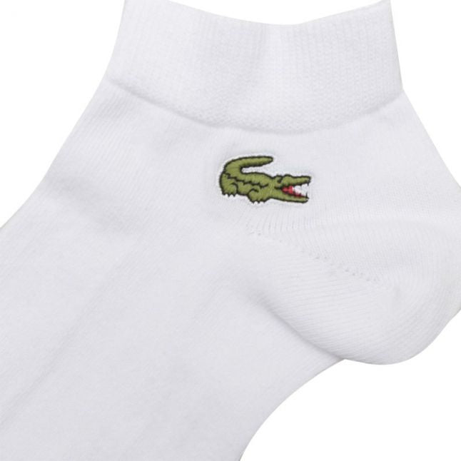 Mens Lacoste White 3 Pack Trainer Socks