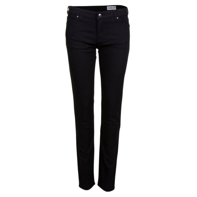 Womens Black J23 Mid Rise Push Up Skinny Fit Jeans