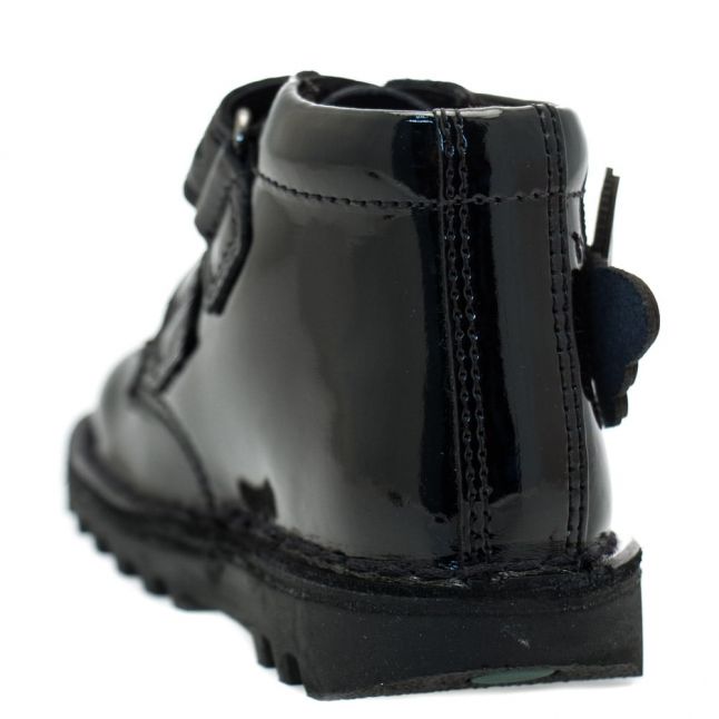 Infant Black Patent Leather Kick Flutter (5-12)