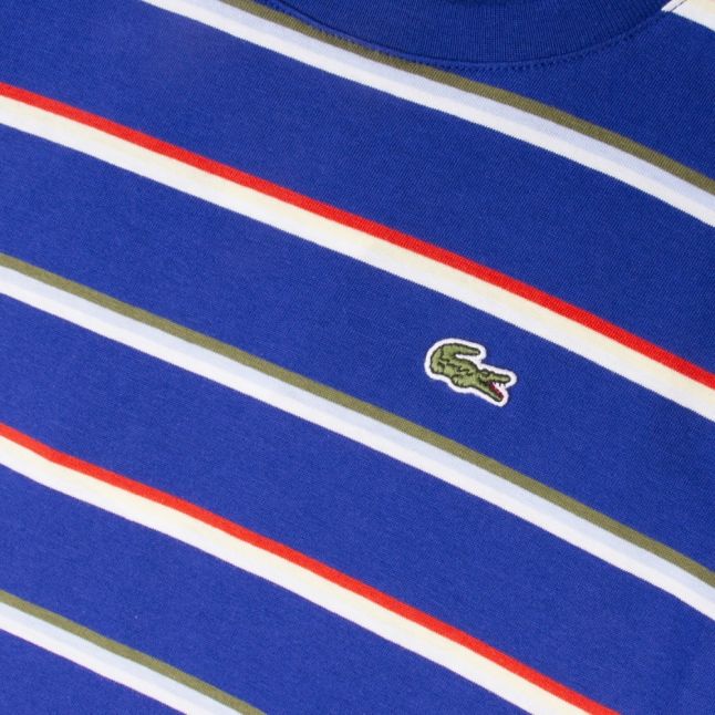 Boys Blue Multi Stripe S/s T Shirt