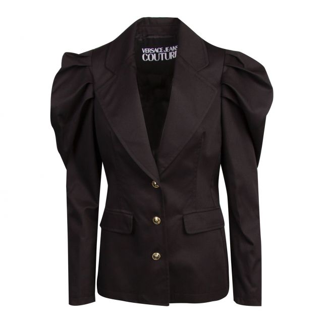 Womens Black Puff Sleeve Blazer