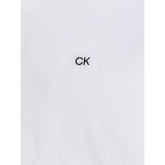 Mens Calvin Klein Bright White Stretch Poplin Shirt