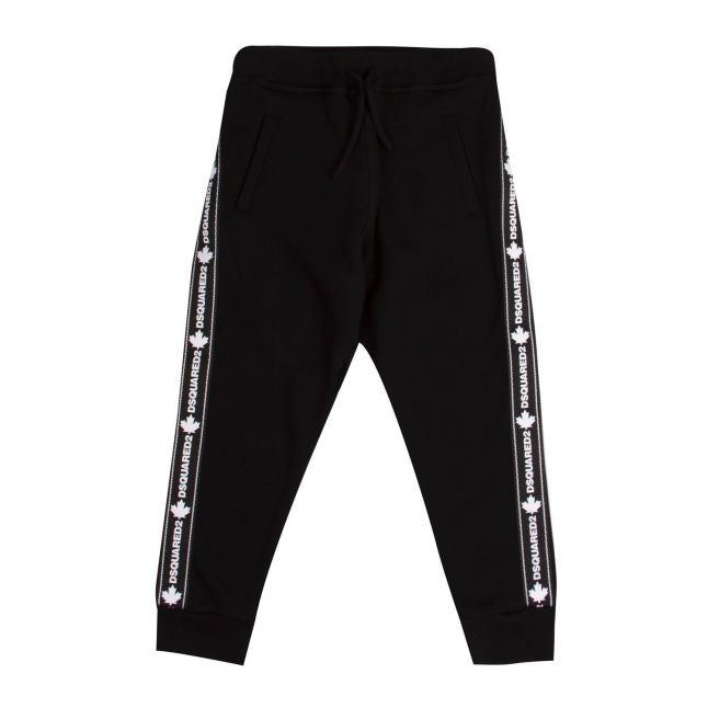 Boys Black Taped Sweat Pants