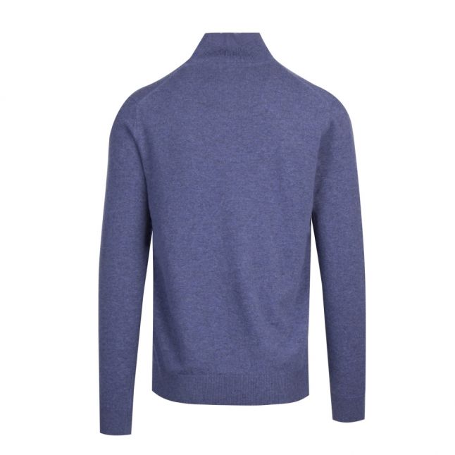 Mens Alby Chine Branded 1/2 Zip Knitted Top