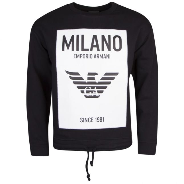 Mens Navy Milano Sweat Top