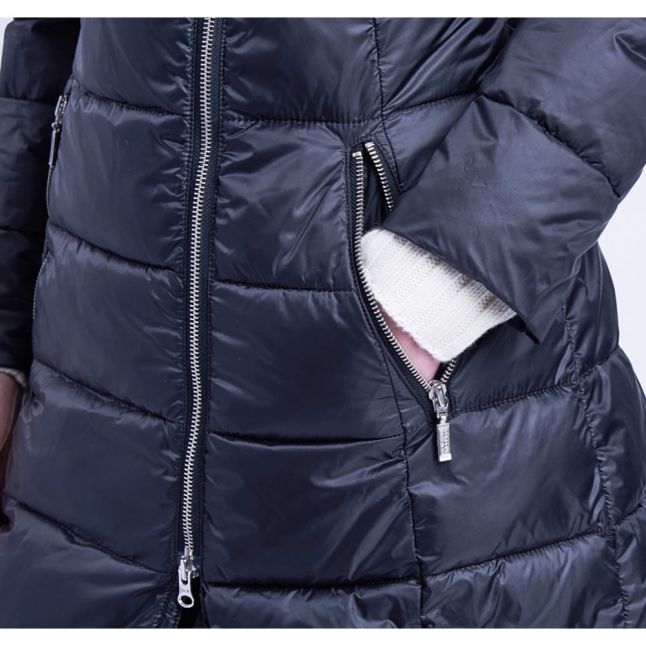 Womens Black Mallory Quilted Coat