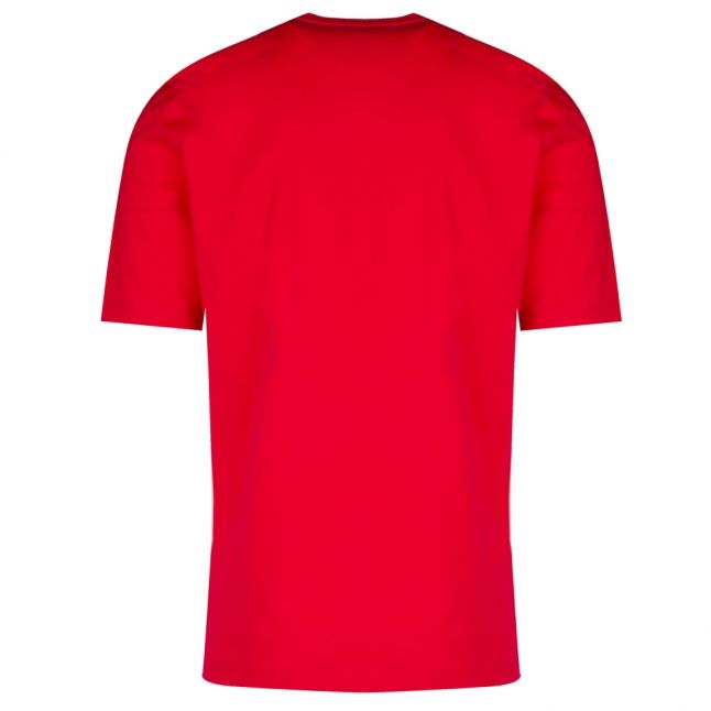 Mens Red Cut Logo Regular Fit S/s T Shirt