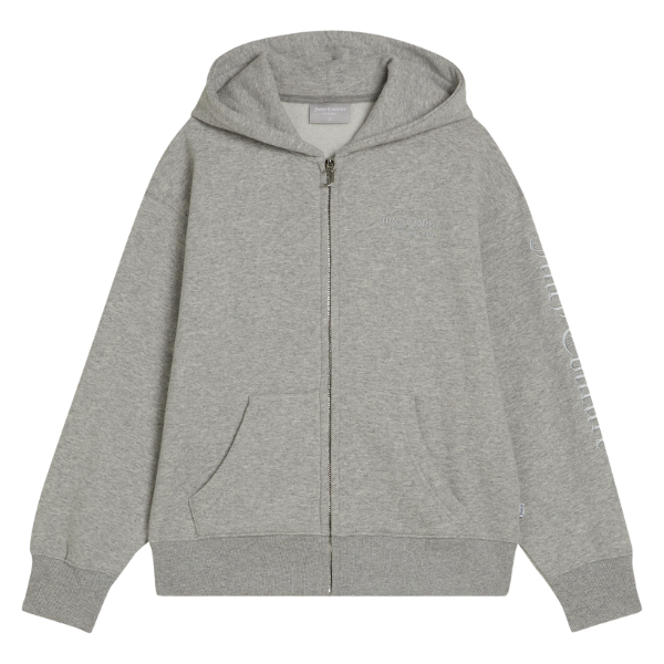 Womens Silver Marl Valery Fleece Zip Hoodie