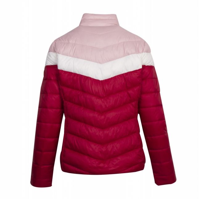 Womens Rhubarb Auburn Blocked Quilted Jacket