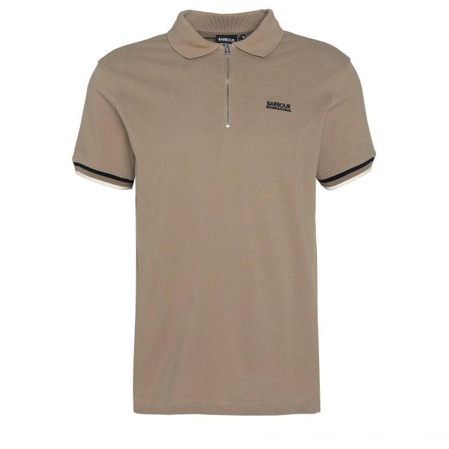 Mens Brindle Buxton Zip Neck S/s Polo