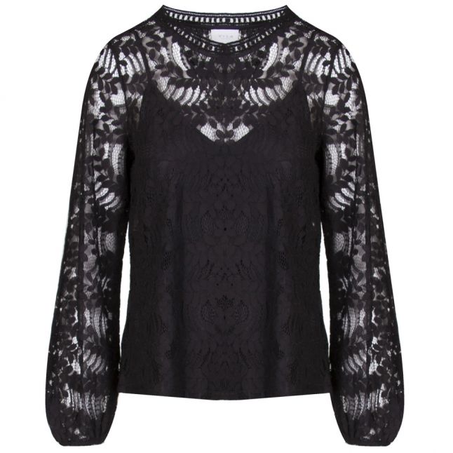 Womens Black Vimagina Lace Blouse