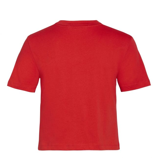 Womens Racing Red Small Institutional Cropped S/s T Shirt