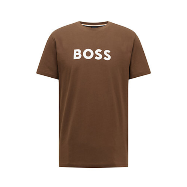 Mens BOSS Dark Green Logo UV S/s T Shirt