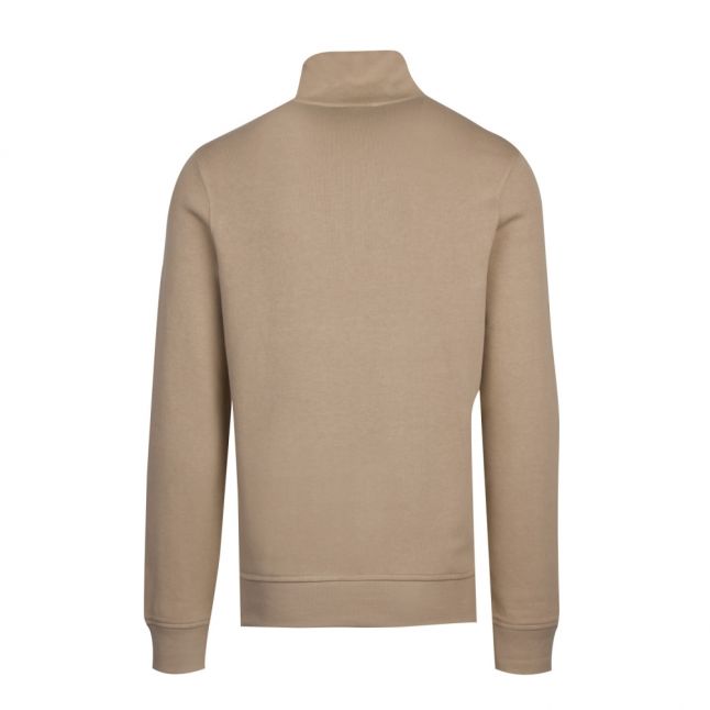 Mens Sand Branded Tape 1/2 Zip Sweat Top