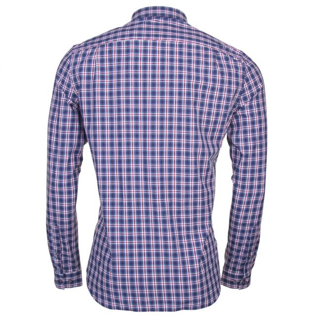 Mens Blue Check Regular L/s Shirt