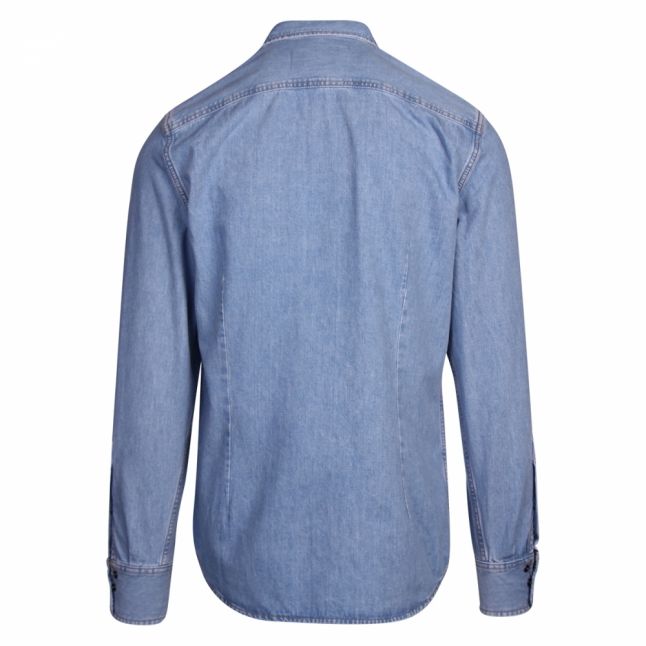 Mens Blue D-Leo Denim L/s Shirt