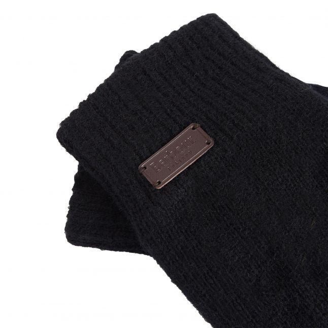 Mens Black Carlton Knitted Gloves