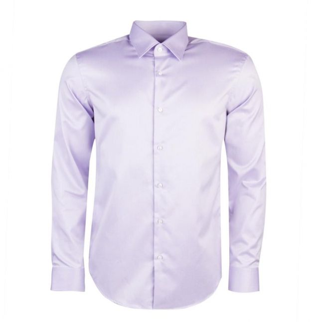 Mens Bright Purple Venzo Reg Fit L/s Shirt