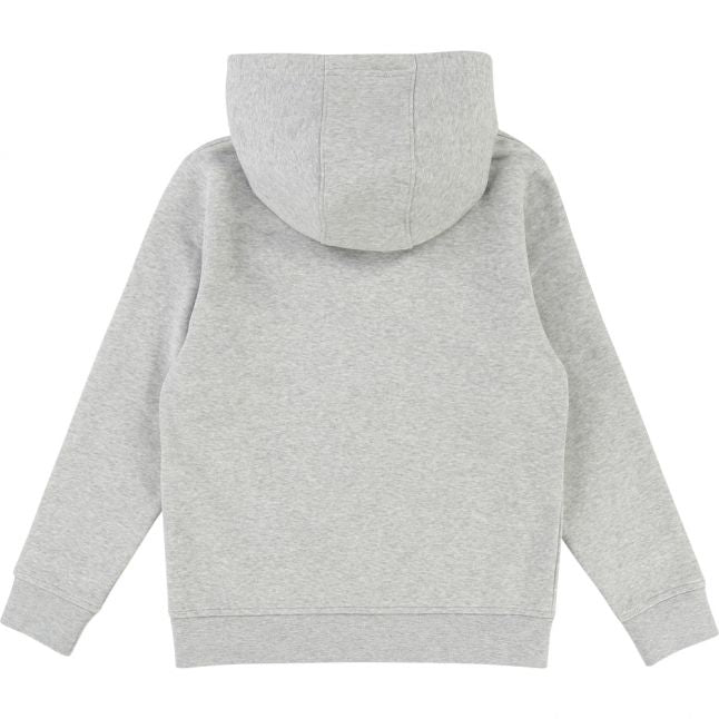 Boys Grey Branded Box Hooded Sweat Top