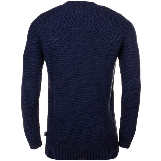 Heritage Mens Navy Marl Bearsden Crew Neck Jumper