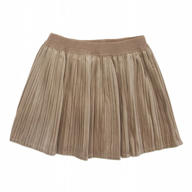 Girls Gold Pleated Skirt