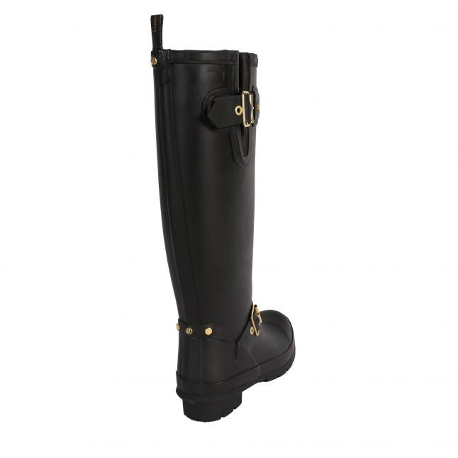 Womens	Matte Black Sherpa Lined Regency Wellies