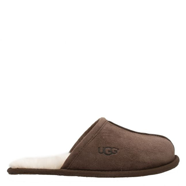 Mens Espresso Scuff Slippers