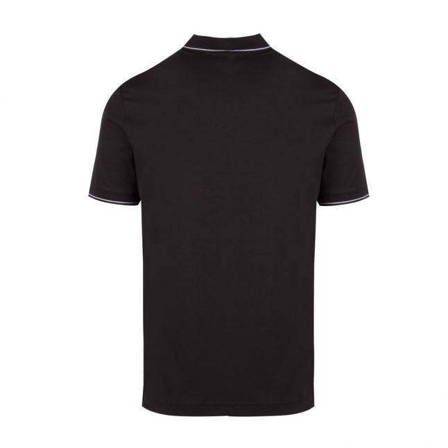 Mens Black Soft Tipped S/s Polo Shirt