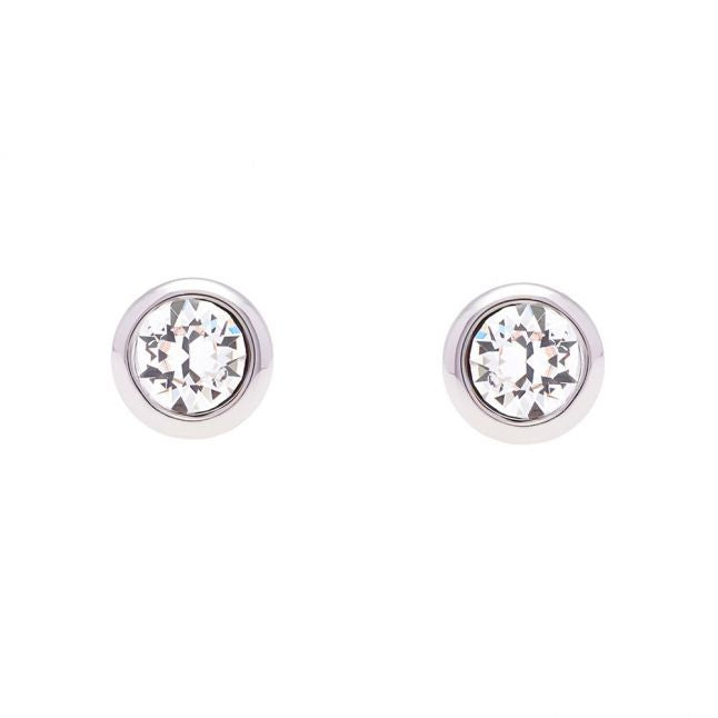 Womens Silver Sinaa Crystal Stud Earrings