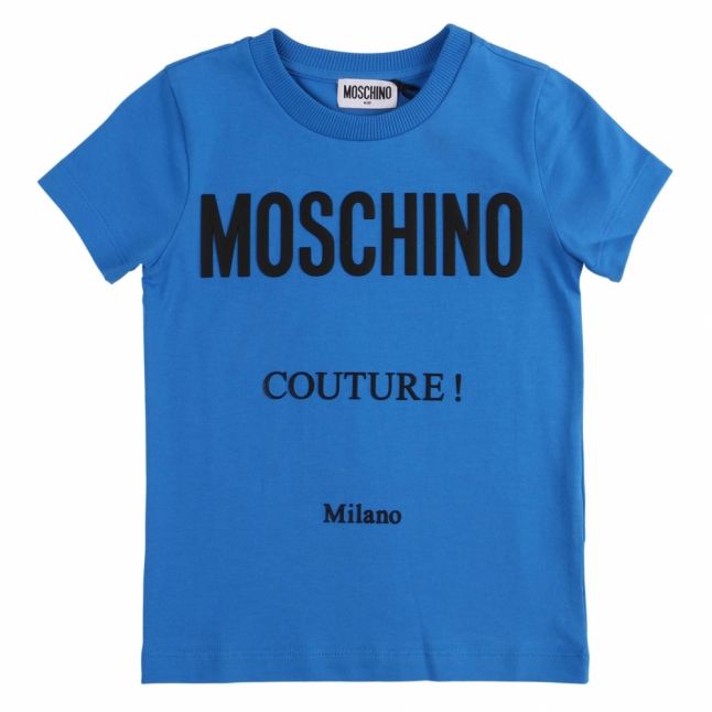 Boys French Blue Raised Logo S/s T Shirt