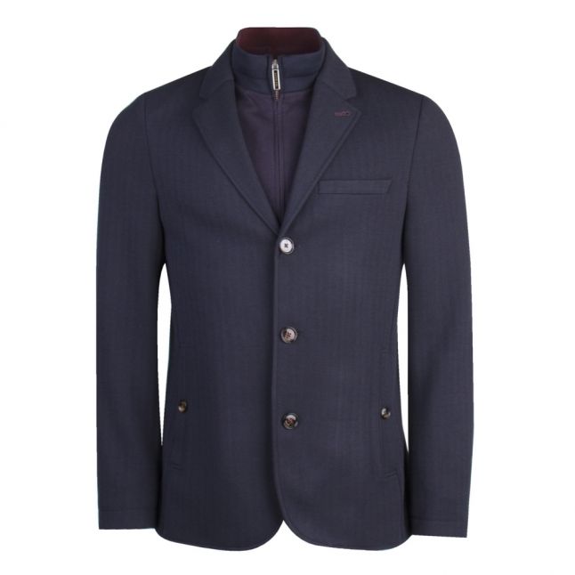 Mens Navy Toastie Herringbone Jacket