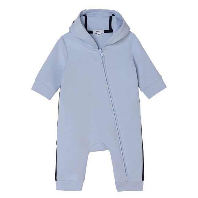 Baby Pale Blue Soft Hooded All In One