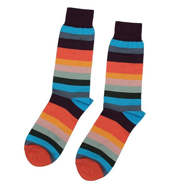 Mens Multicoloured Artist Stripe Socks