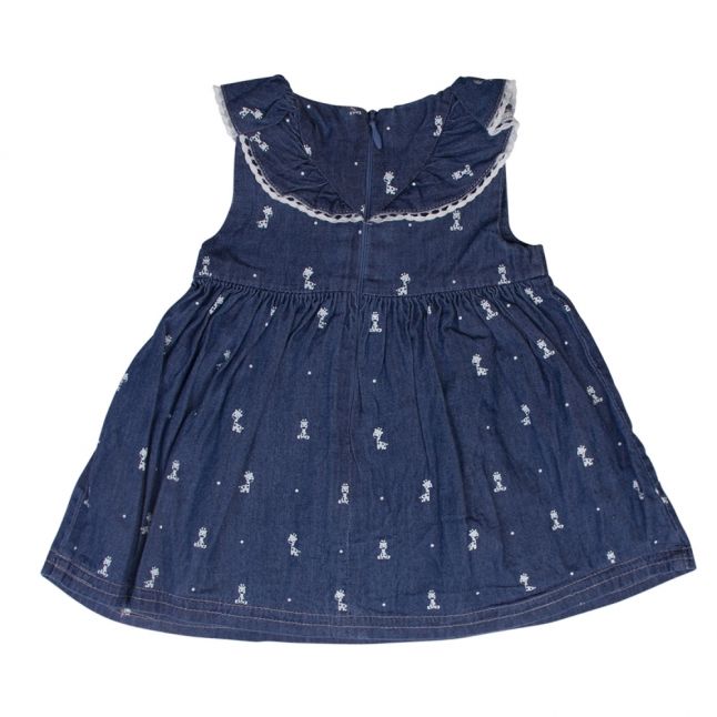 Baby Indigo Pleated Denim Dress