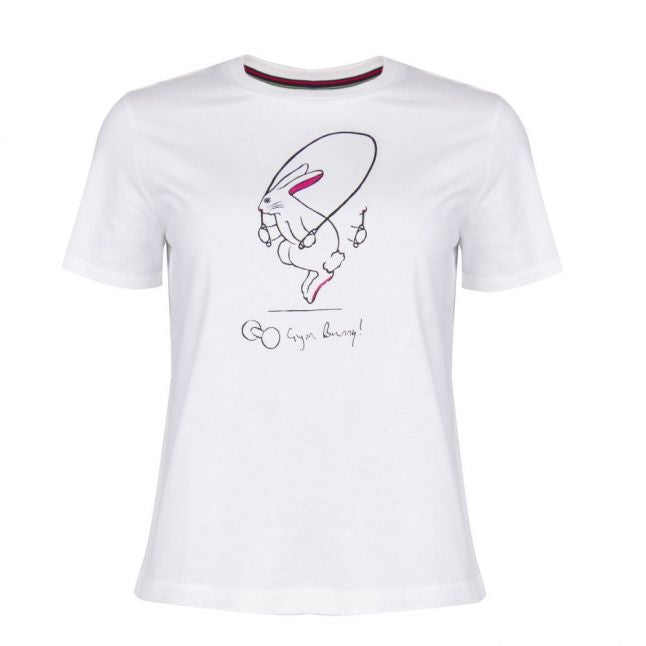 Womens White Gym Bunny Short Sleeve T Shirt