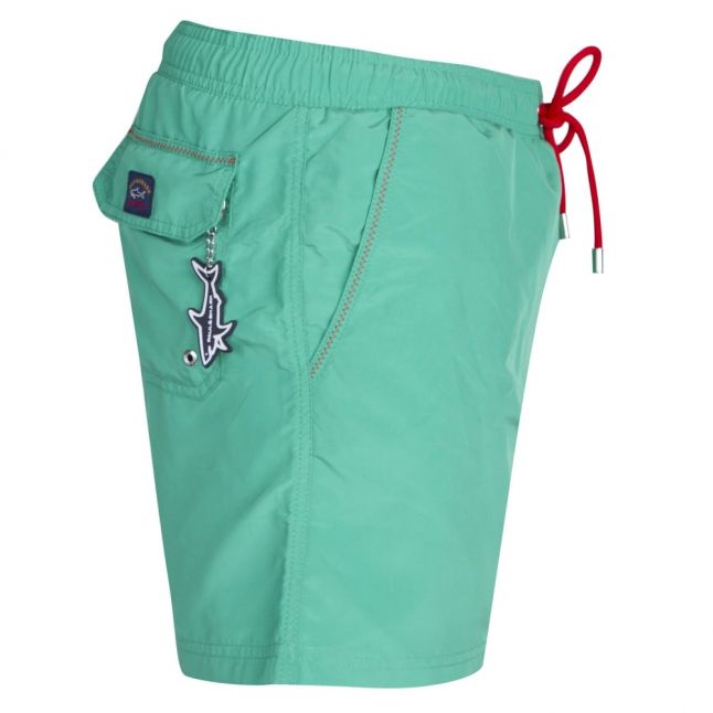 Paul & Shark Mens Green Branded Swim Shorts