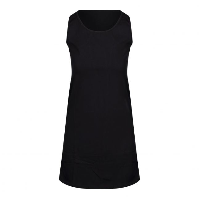 Womens Black/White Tape Lounge Tank Dress