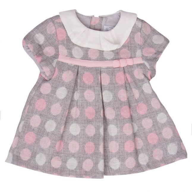 Baby Old Pink Dotted Dress