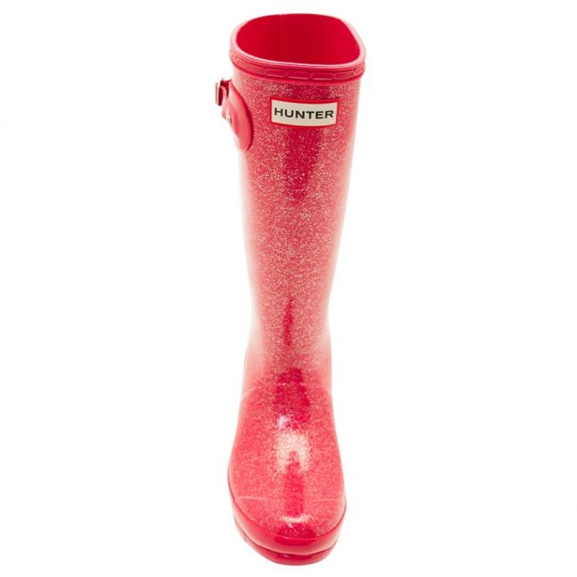 Junior Mosse Pink Original Glitter Wellington Boots (12-4)