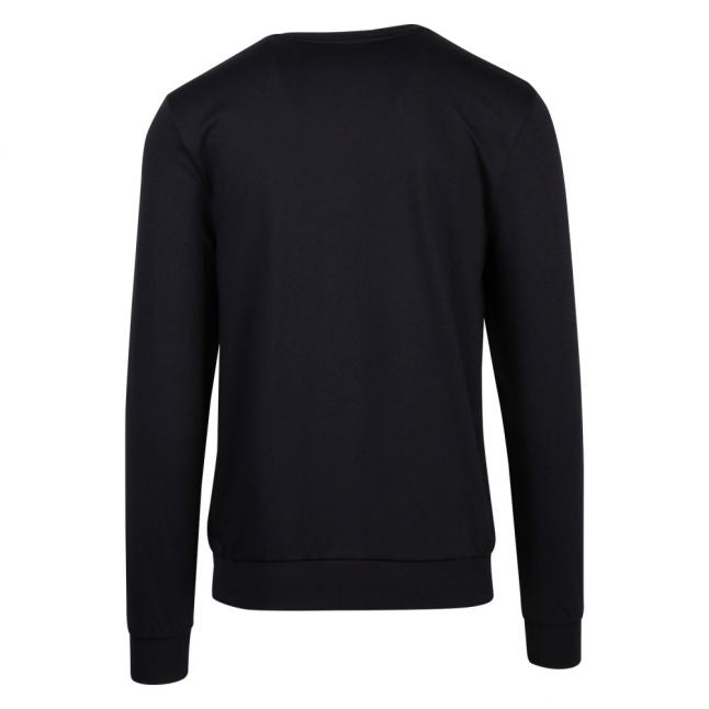 Mens Dark Blue Branded Crew Sweat Top