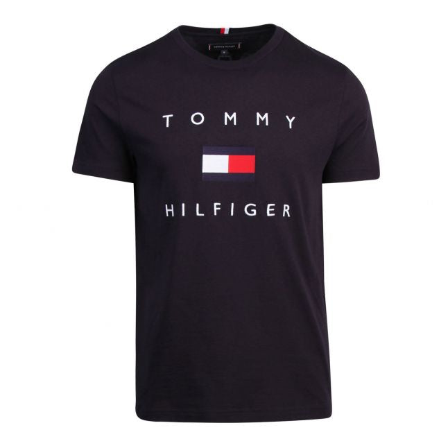 Mens Desert Sky Tommy Flag Hilfiger S/s T Shirt