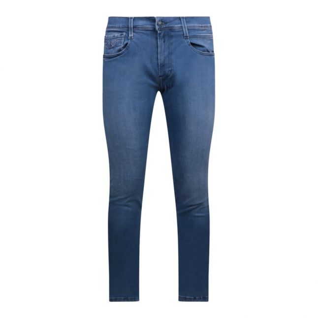 Mens Medium Blue Anbass Slim Fit Jeans