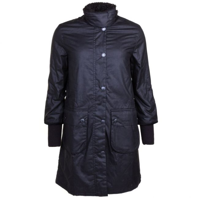 Heritage Womens Black Snow Mac Waxed Jacket