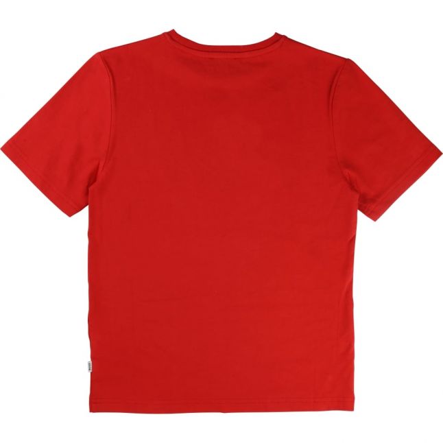 Boys Red Branded S/s T Shirt