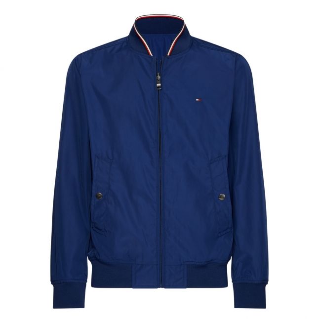 Mens Blue Ink Reversible Bomber Jacket