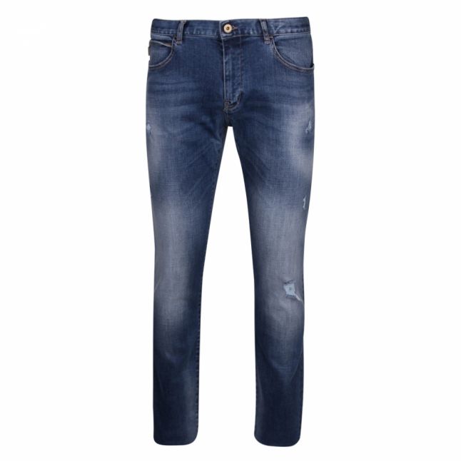 Mens Blue Wash J10 12oz-Denim Skinny Fit Jeans