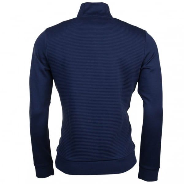 Mens Navy Zip Through Sweat Top