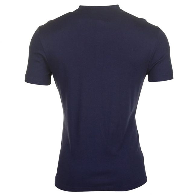 Mens Navy Grandad Regular Fit S/s Tee Shirt