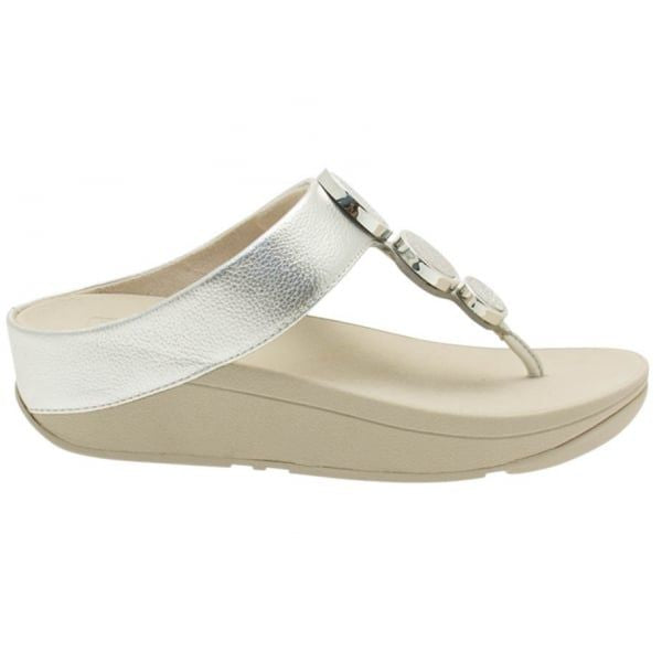 Womens Silver Halo™ Toe Post Sandals